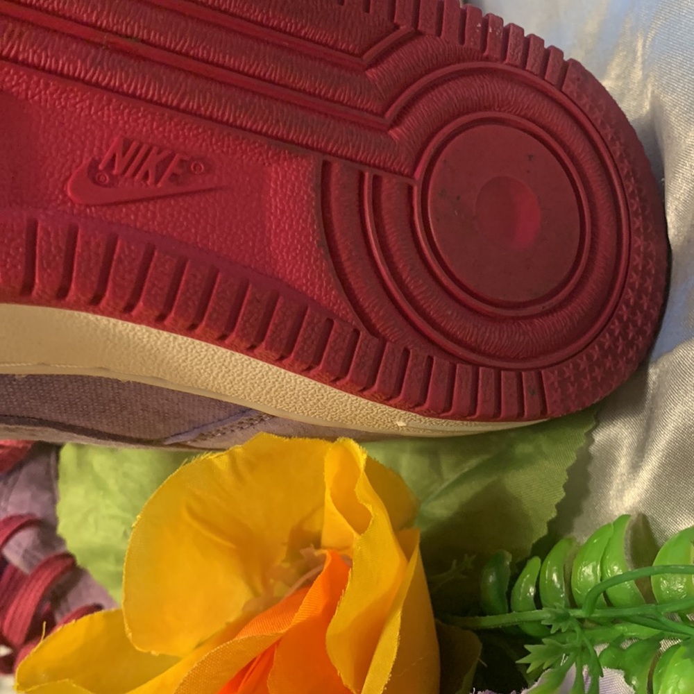 🌹VINTAGE Nike Air AF1 Lite Women’s • Purple & Pink Suede High Top Sneakers - Picture 12 of 16